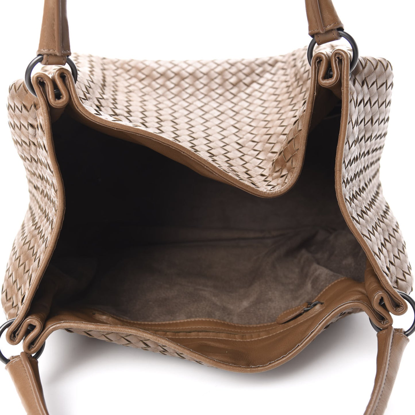 Nappa Intrecciato Parachute Bag Brown