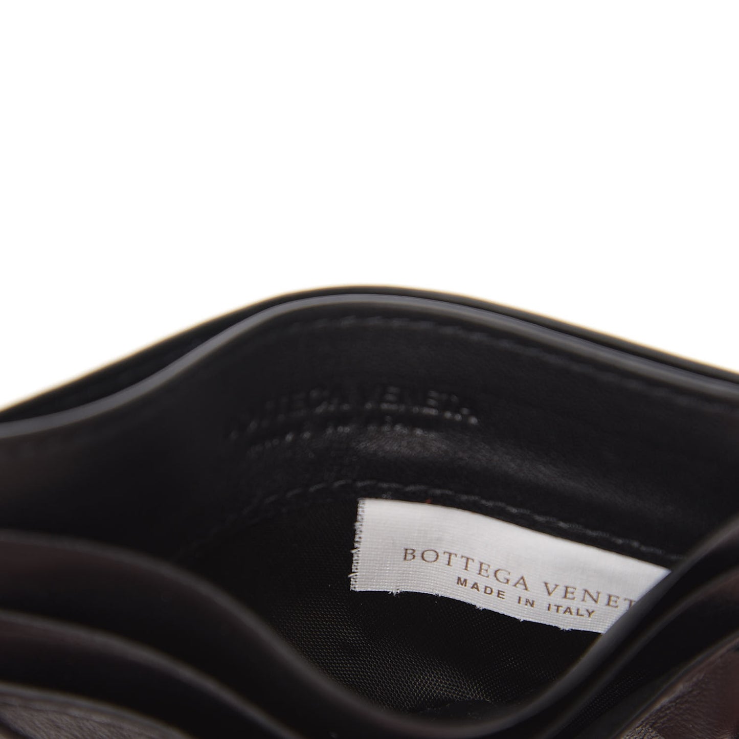 Nappa Intrecciato Card Holder Black