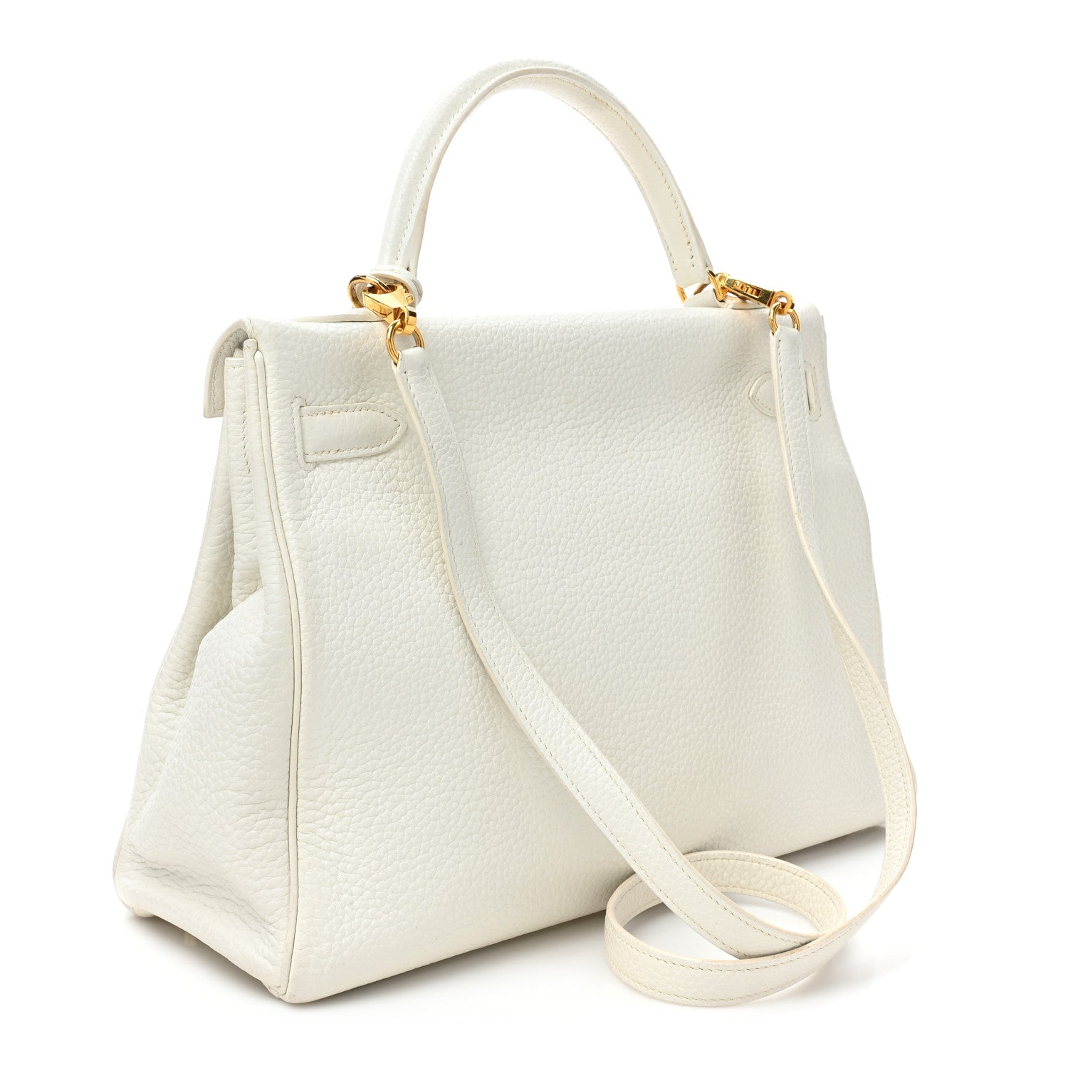 Hermes Taurillon Clemence Kelly Retourne 32 White 3 of 22