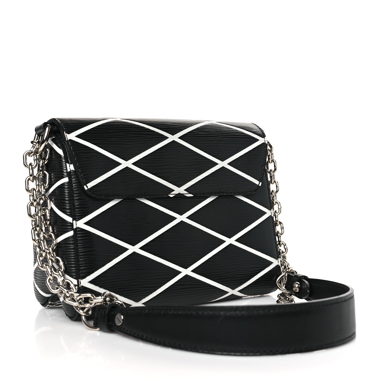Louis Vuitton Epi Malletage Twist Shoulder Bag PM Black 3 of 9