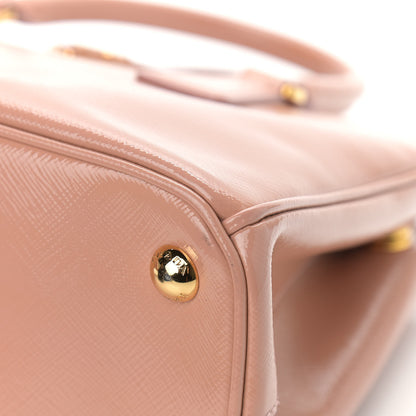 Prada Saffiano Vernice Mini Galleria Double Zip Tote Orchidea 9 of 11