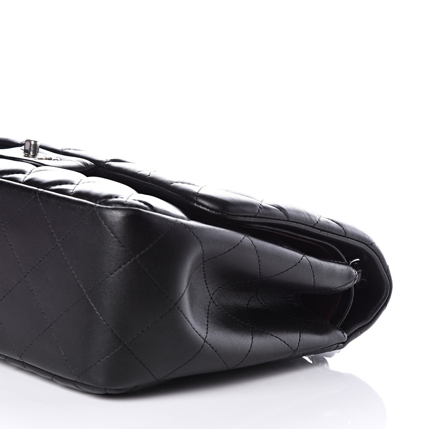 Chanel Lambskin Quilted Jumbo Double Flap Black 9 of 12