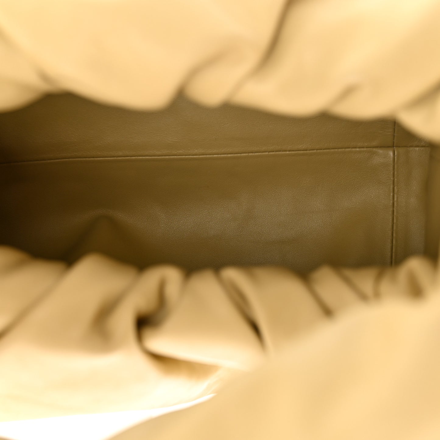Smooth Butter Calfskin Small The Shoulder Pouch Almond