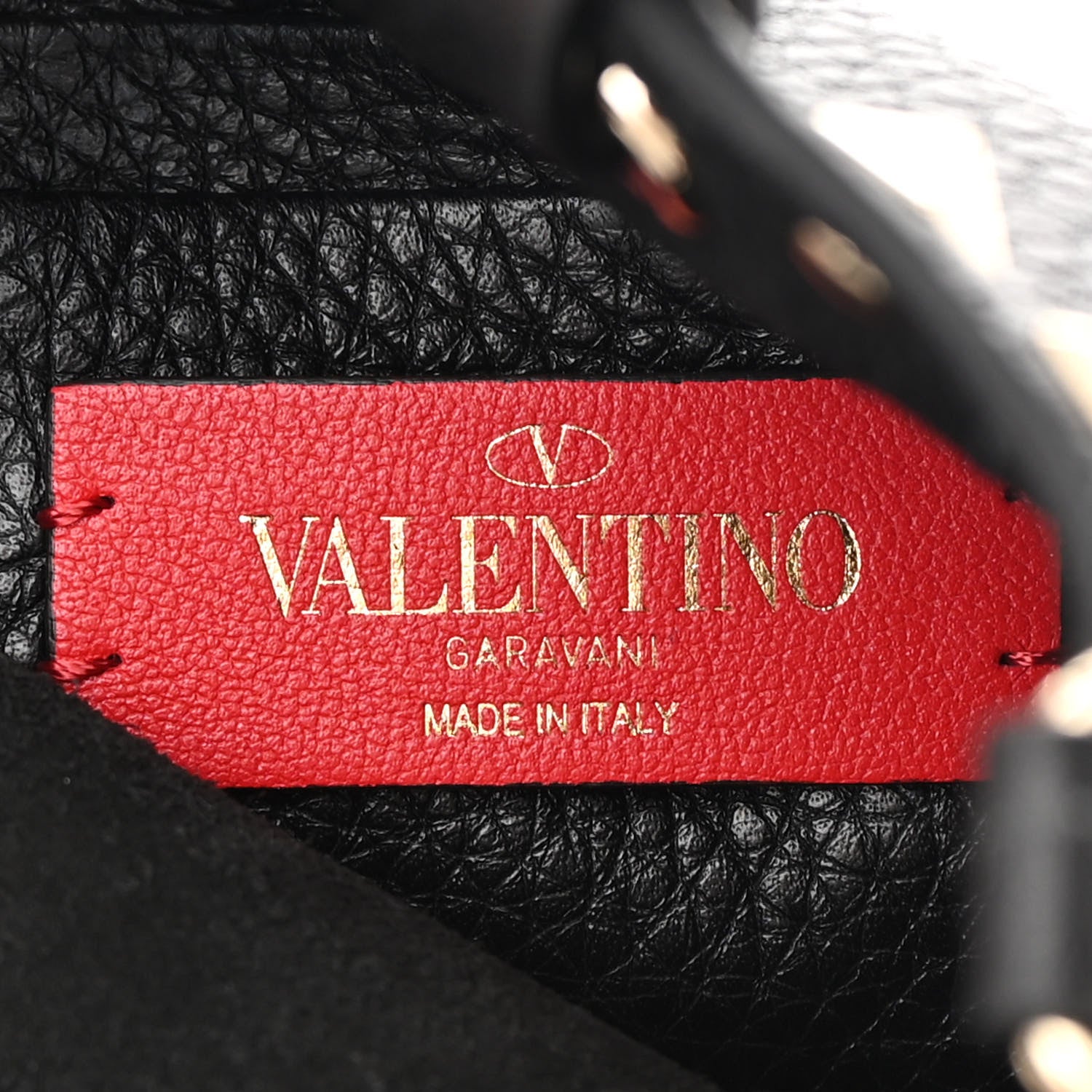 Valentino Garavani Grainy Calfskin Mini Rockstud Flip Lock Tote Black 6 of 10