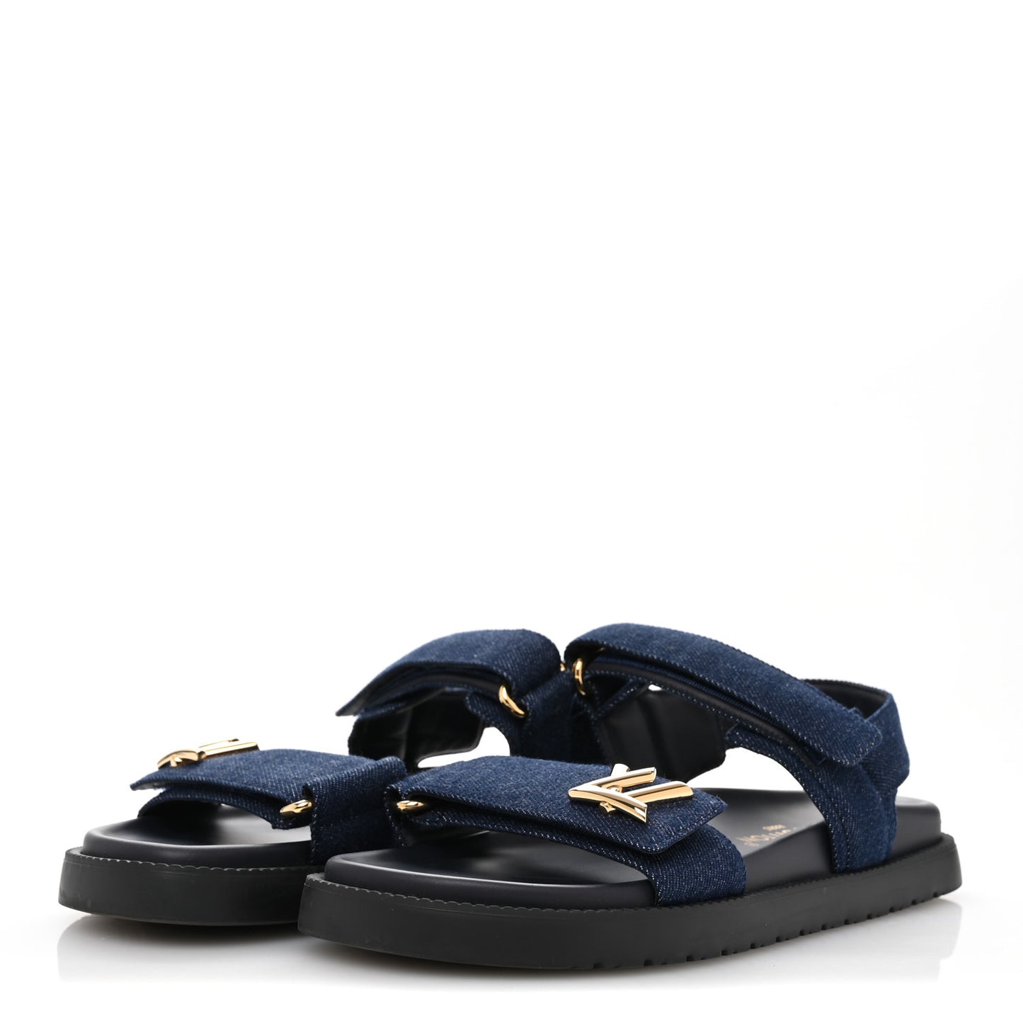 Denim Sunset Comfort Flat Sandals 39 Blue