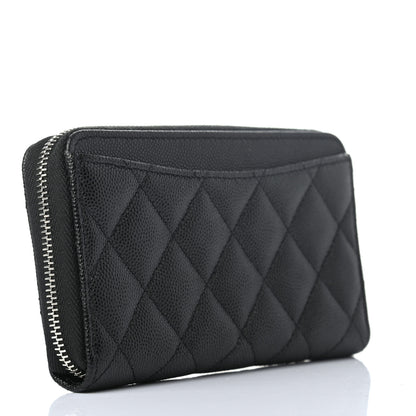 Chanel Caviar Quilted Medium Zip Around Wallet Black 3 of 8