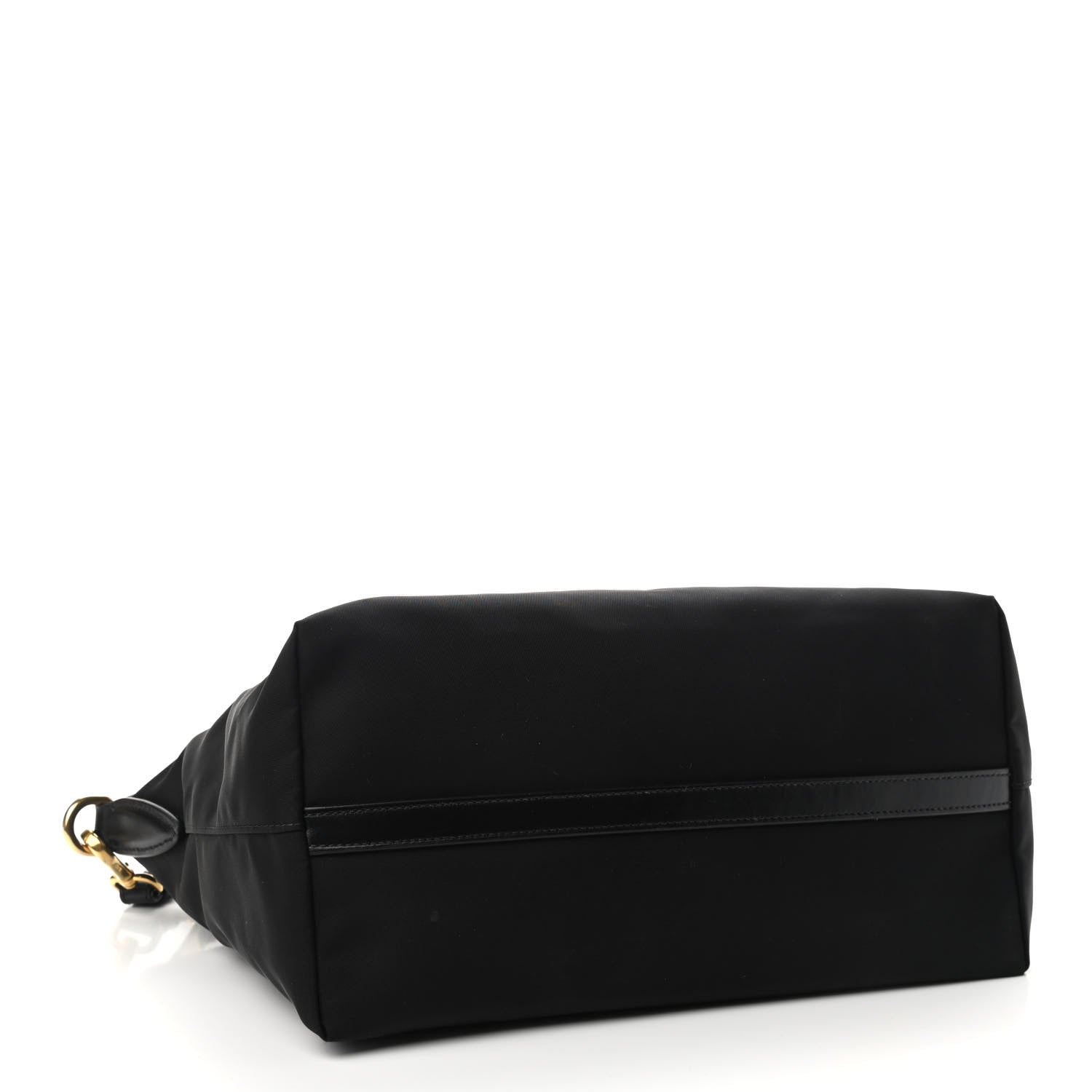 Prada Tessuto Nylon Soft Calf Shopping Tote Black 4 of 10