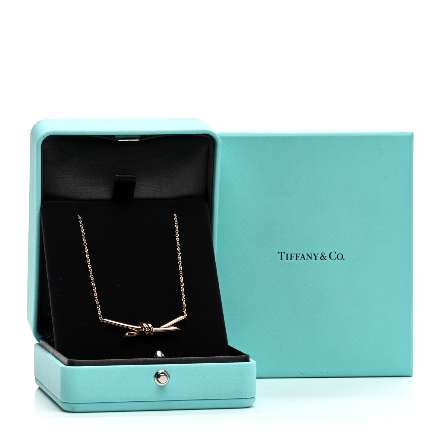 18K Rose Gold Knot Necklace