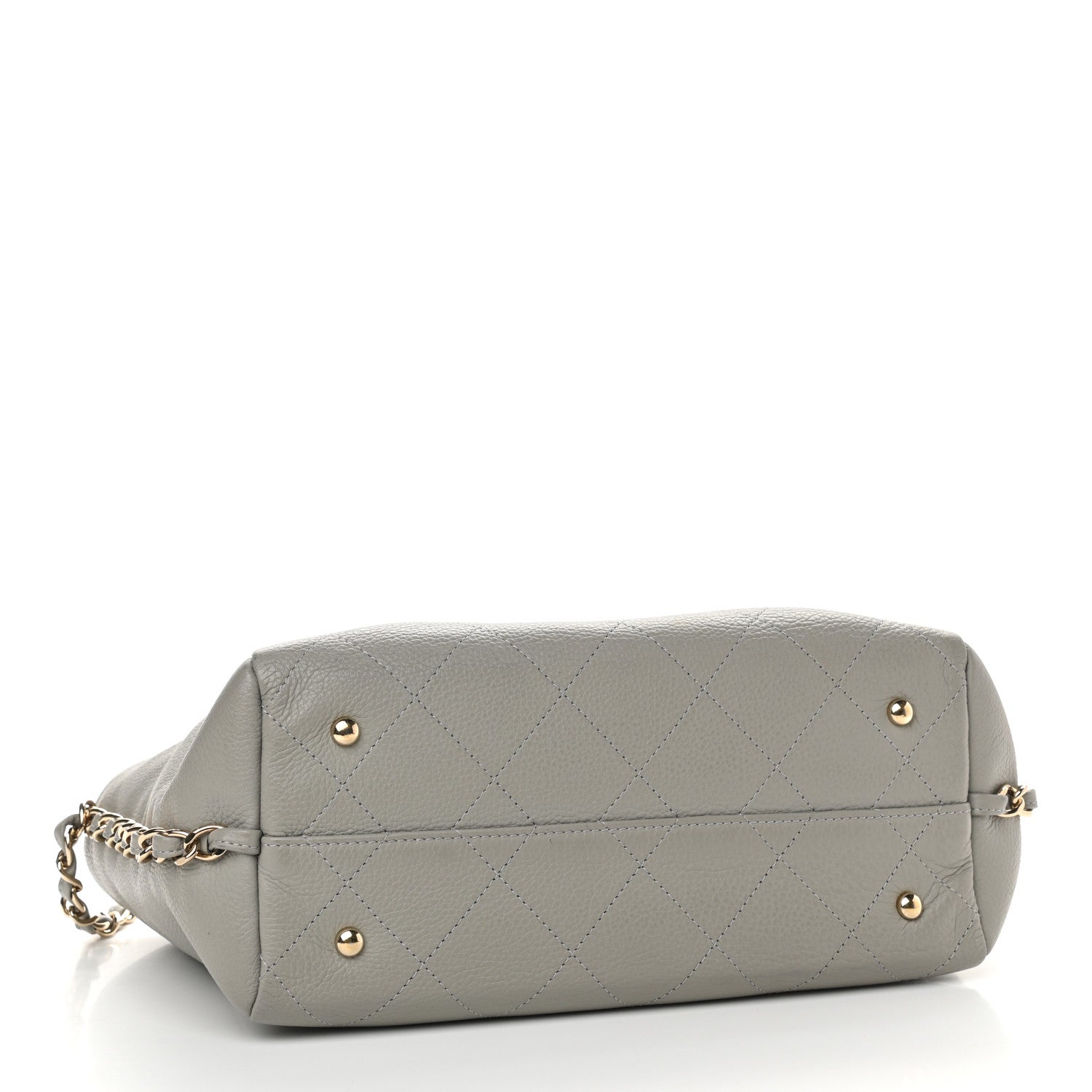 Chanel Bullskin Stitched Small Shopping Bag Grey 3 of 8