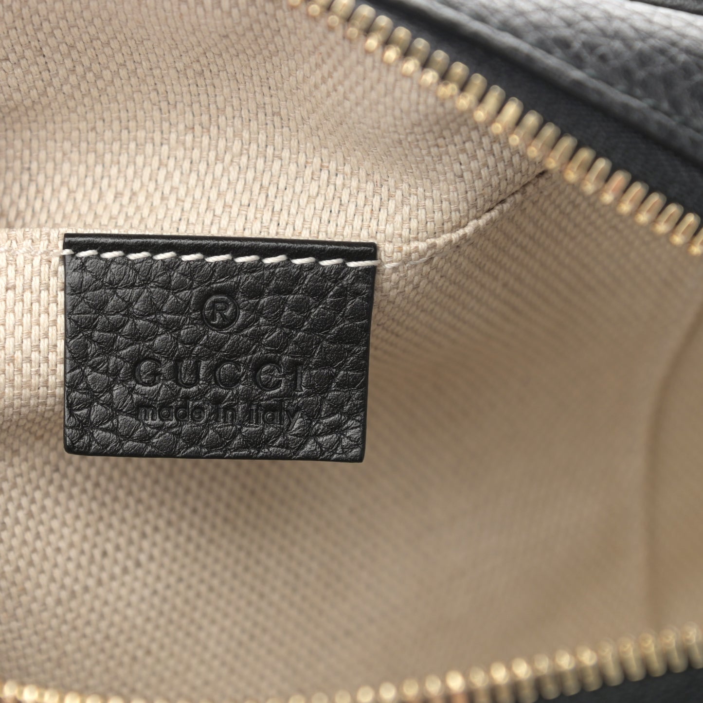 Pebbled Calfskin Small Soho Disco Bag Black