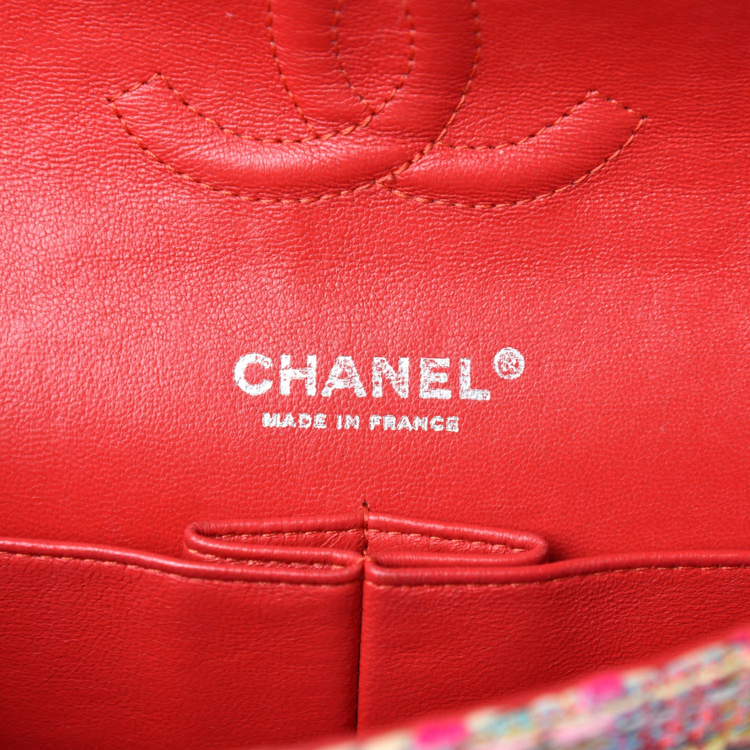 Chanel Tweed Quilted Medium Double Flap Pink 12 of 14