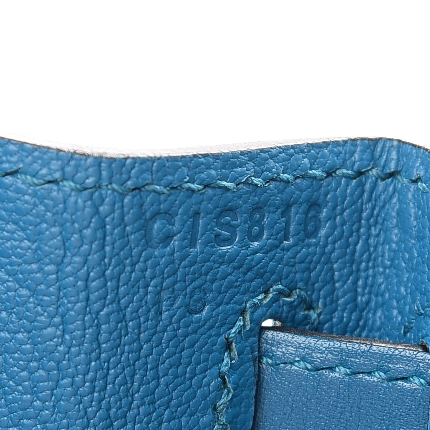 Hermes Tadelakt Kelly Sellier 28 Bleu Izmir 7 of 11