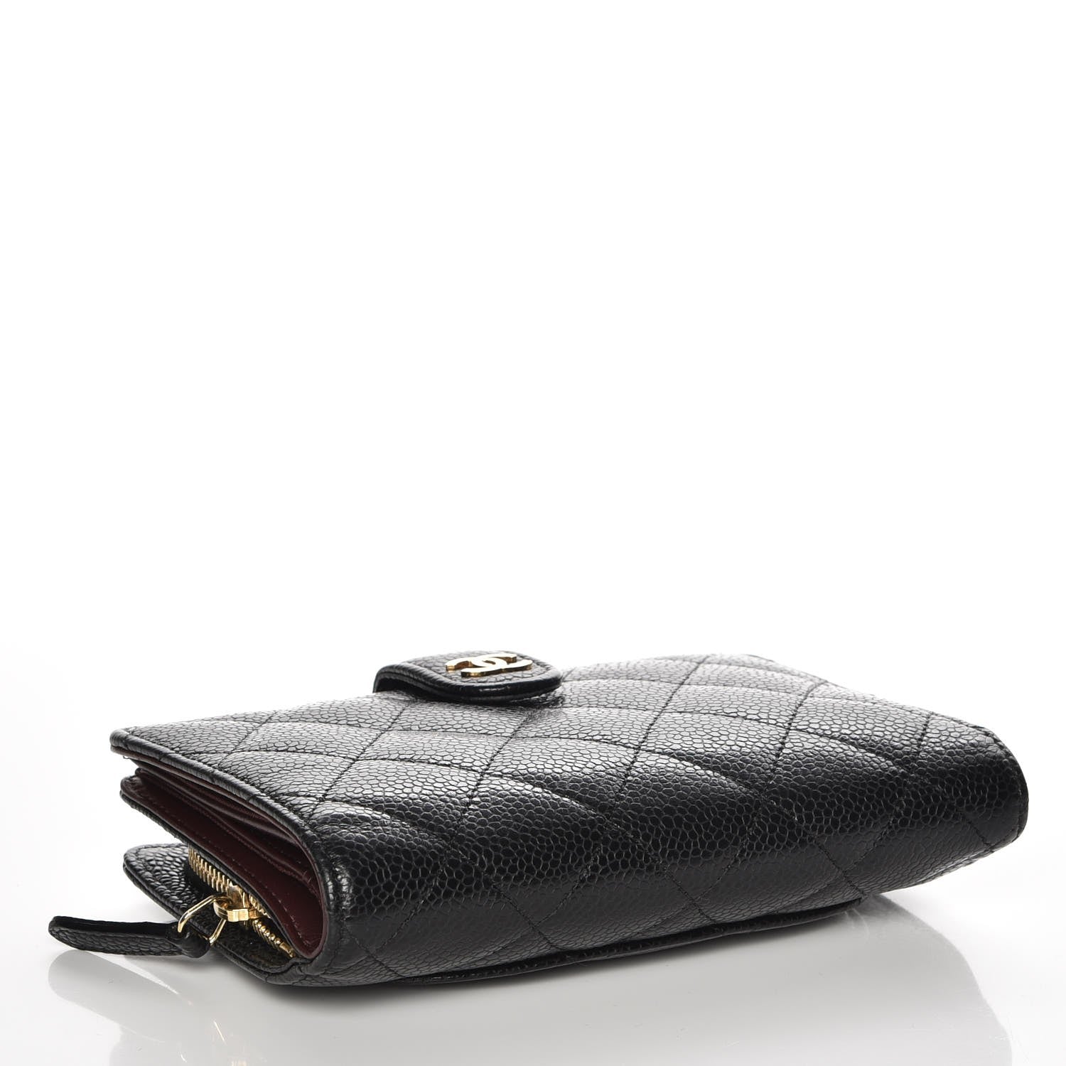 Chanel Caviar Quilted Zipped Pocket Wallet Black 4 of 9