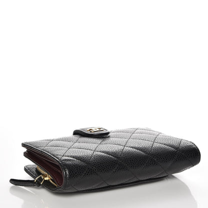 Chanel Caviar Quilted Zipped Pocket Wallet Black 4 of 9