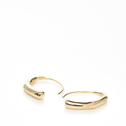 John Hardy 18K Yellow Gold Small Bamboo Hoop Earrings 3 of 4
