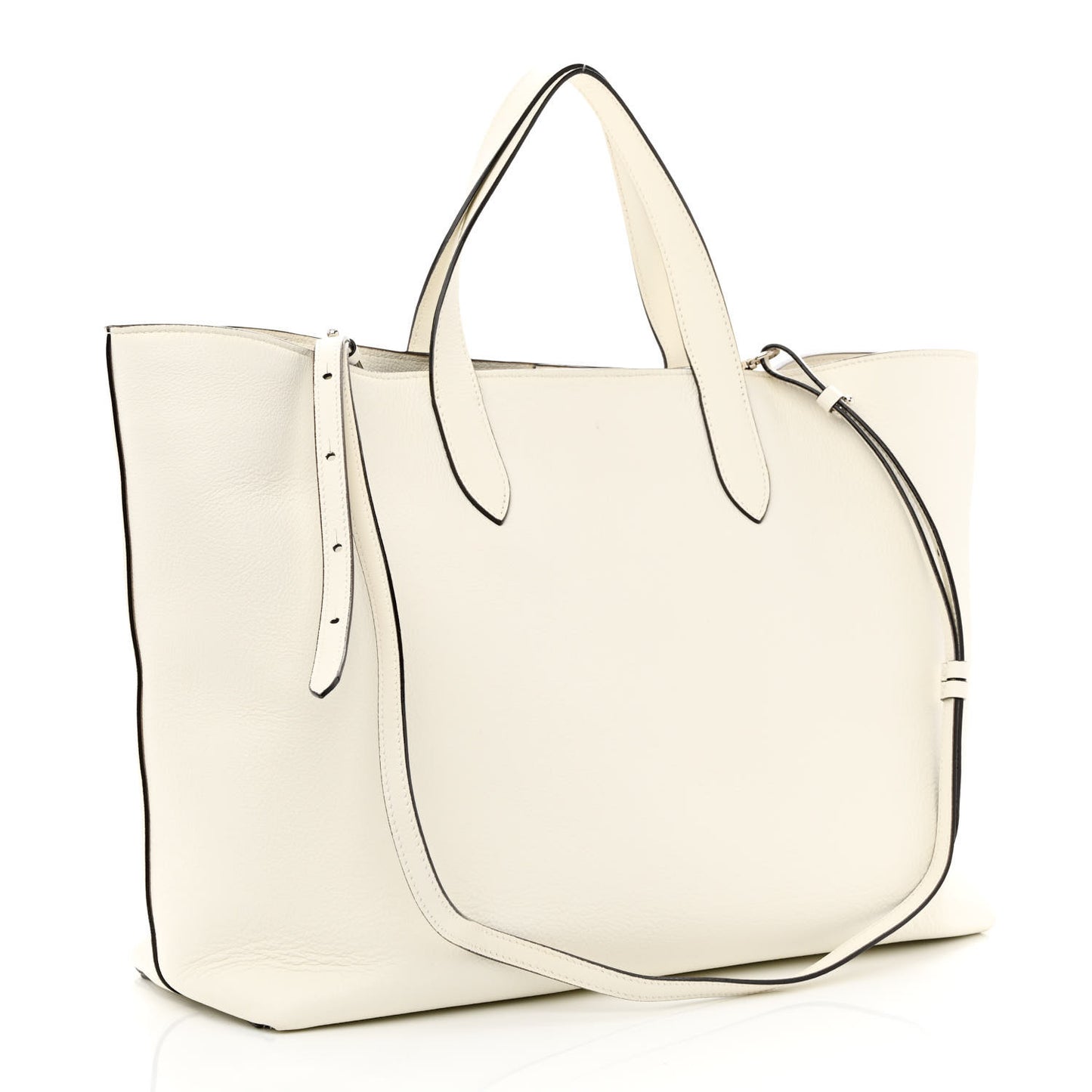 Smooth Calfskin Crystal Embellished Cheri Tote Latte