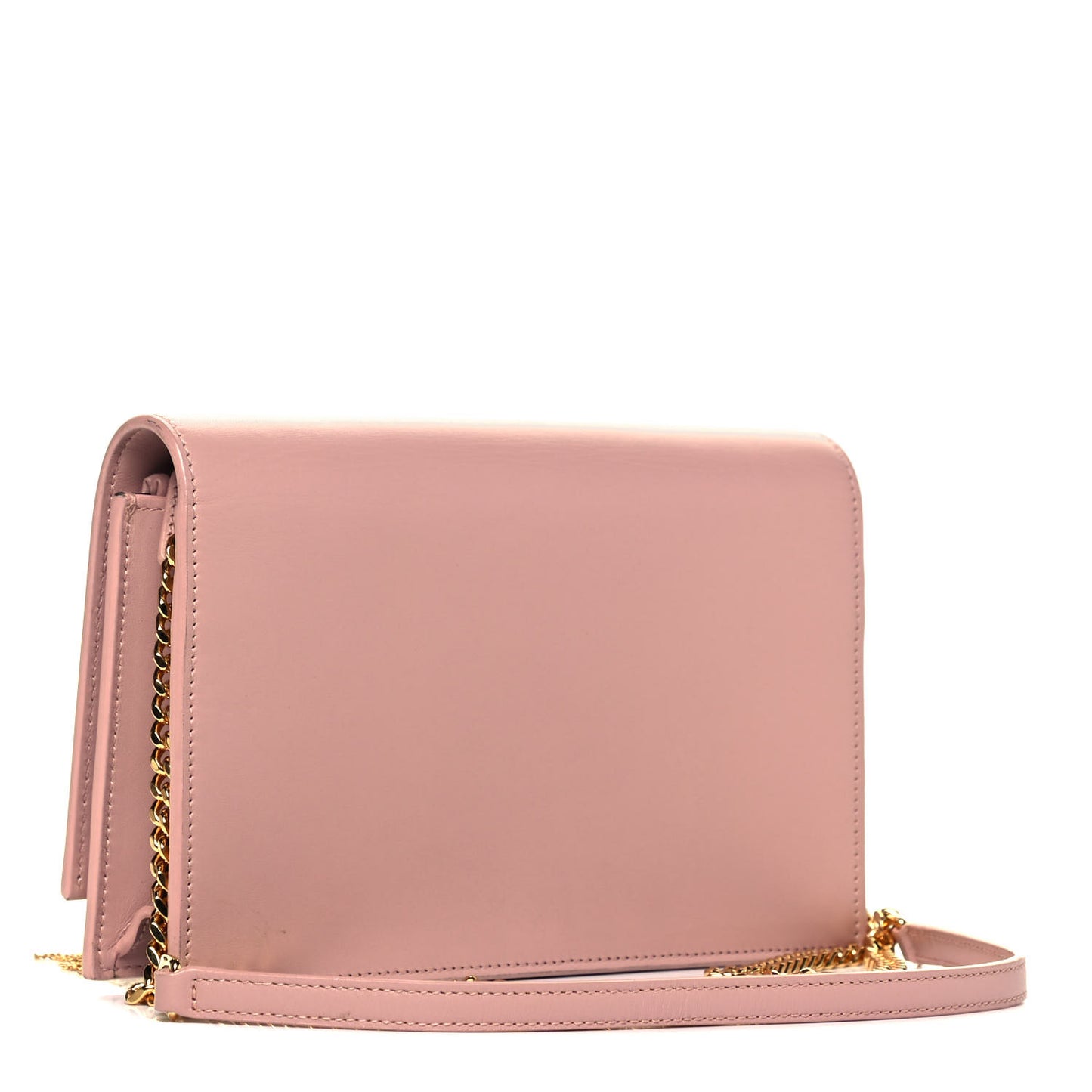 Smooth Calfskin Classic Monogram Kate Tassel Chain Wallet Pale Pink