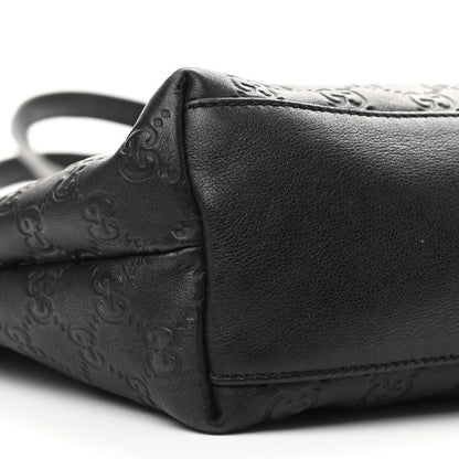 Gucci Guccissima Medium Zippered Shopping Tote Black 8 of 12