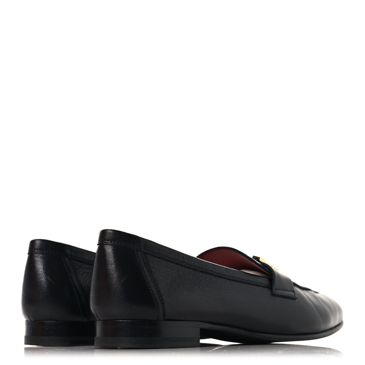 Goatskin Womens Paris Loafers 38.5 Black