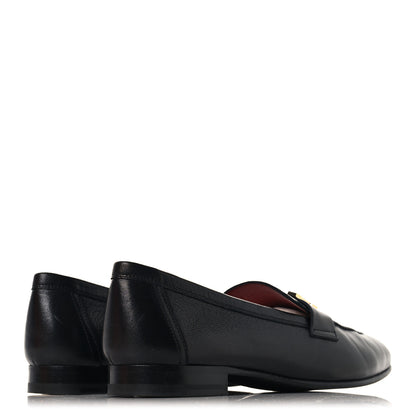Hermes Goatskin Womens Paris Loafers 38.5 Black 5 of 11