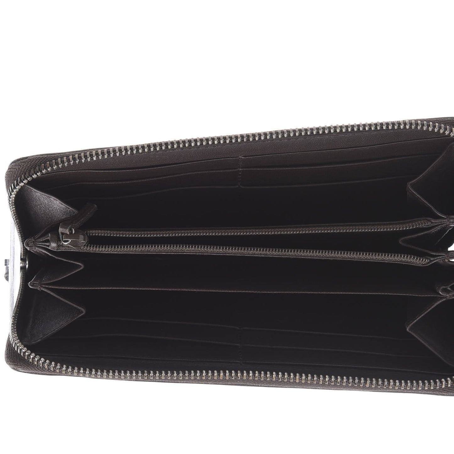 GG Supreme Monogram Web Zip Around Wallet Brown