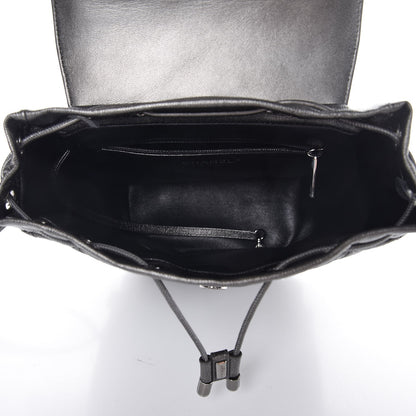 Chanel Metallic Caviar Quilted Filigree Backpack Dark Silver 5 of 7