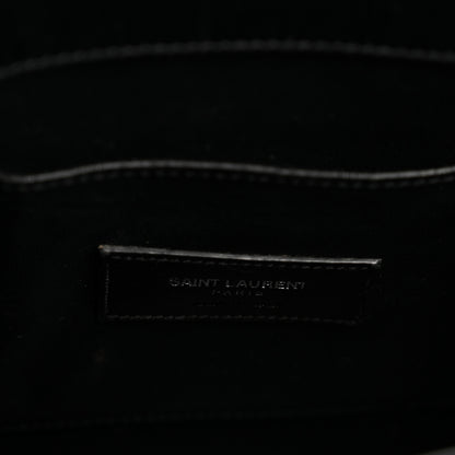 Saint Laurent Calfskin Crocodile Embossed Baby Sac De Jour Black 6 of 14