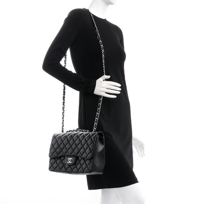 Chanel Lambskin Quilted Jumbo Single Flap Black 3 of 9