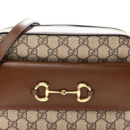 Gucci GG Supreme Monogram Small Horsebit 1955 Shoulder Bag Beige Brown Sugar 8 of 10