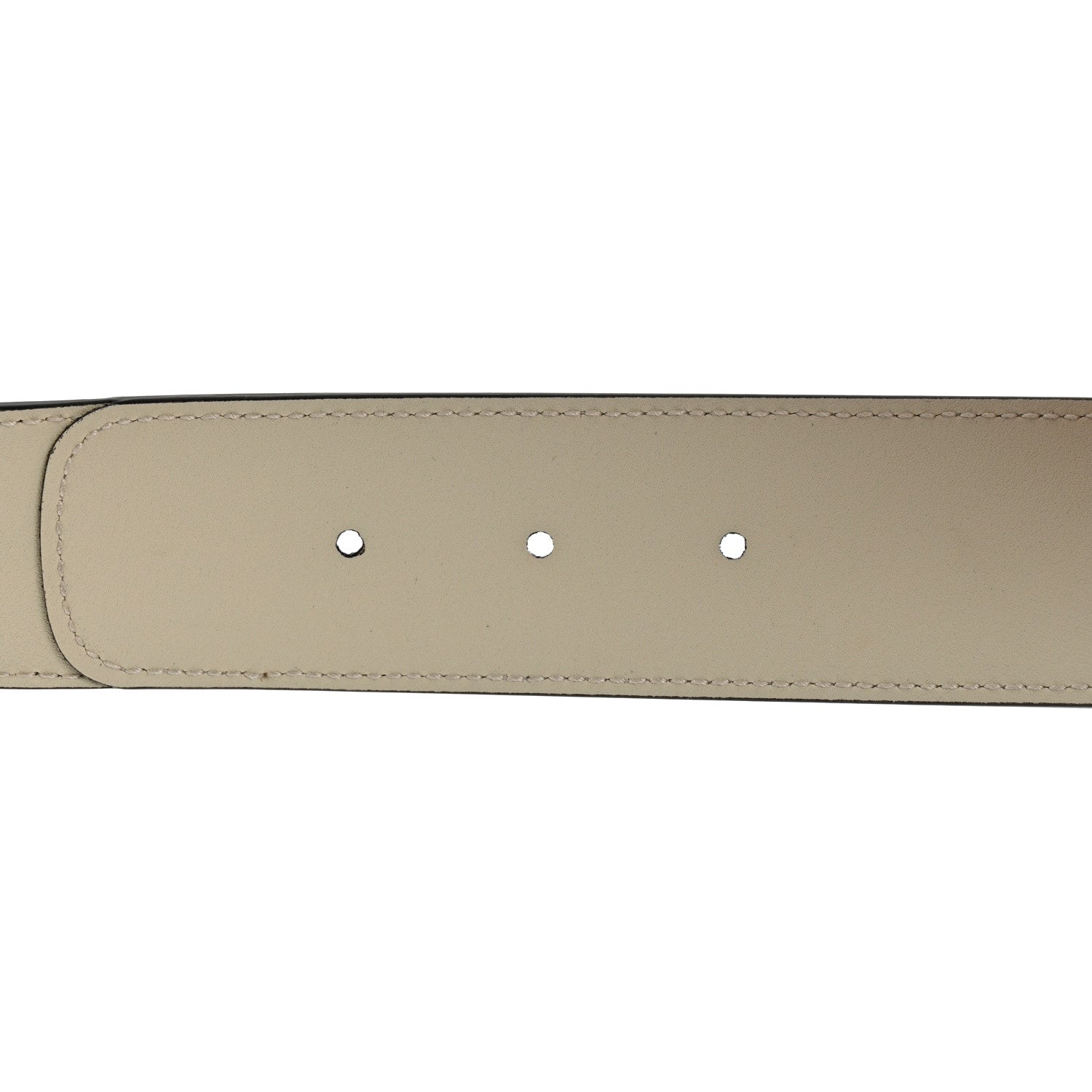 Gucci GG Supreme Monogram Berry Textured Dollar Calfskin Double G 40mm Belt 80 32 Beige Ebony Light Copper Mystic White 4 of 5