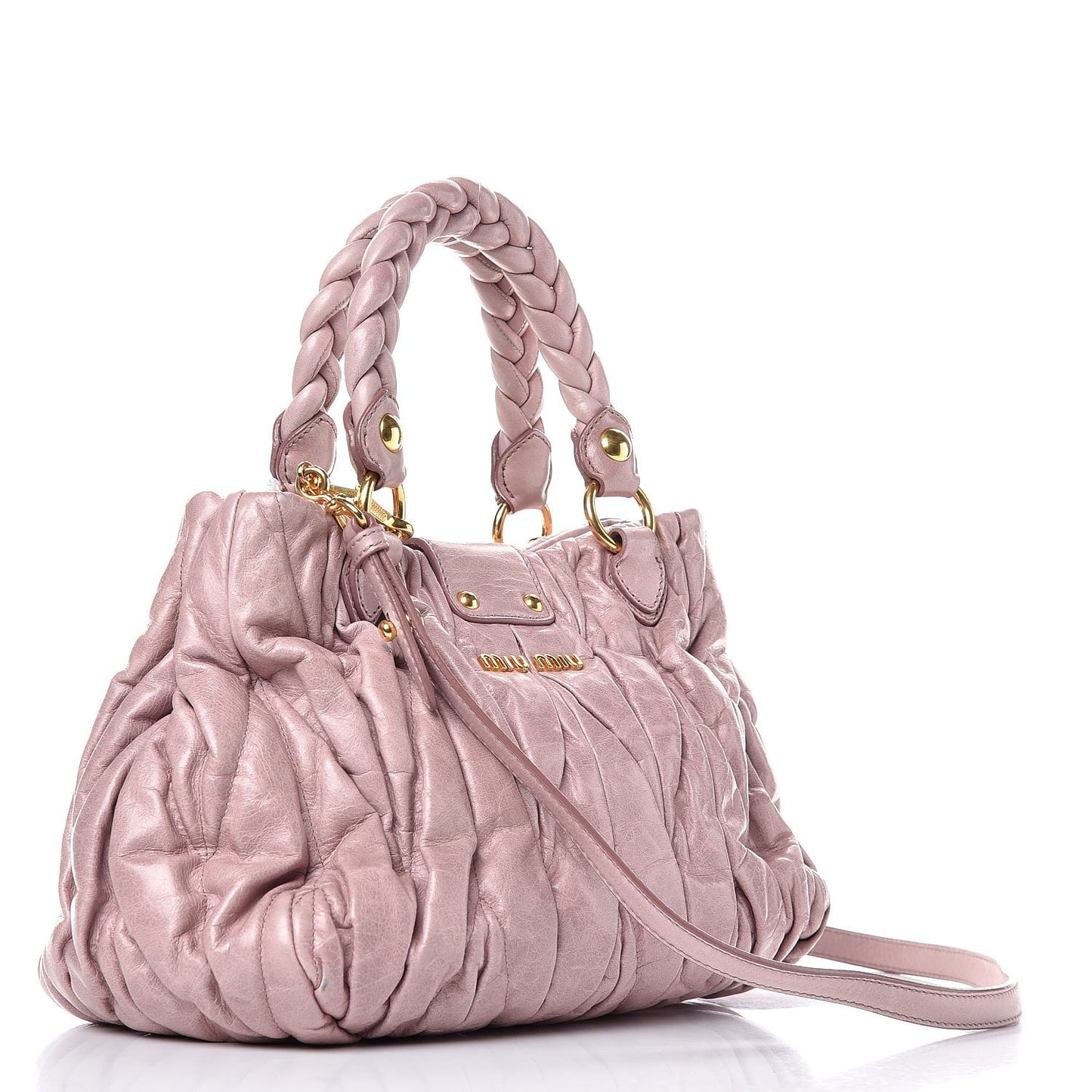 Nappa Matelasse Top Handle Satchel Mughetto