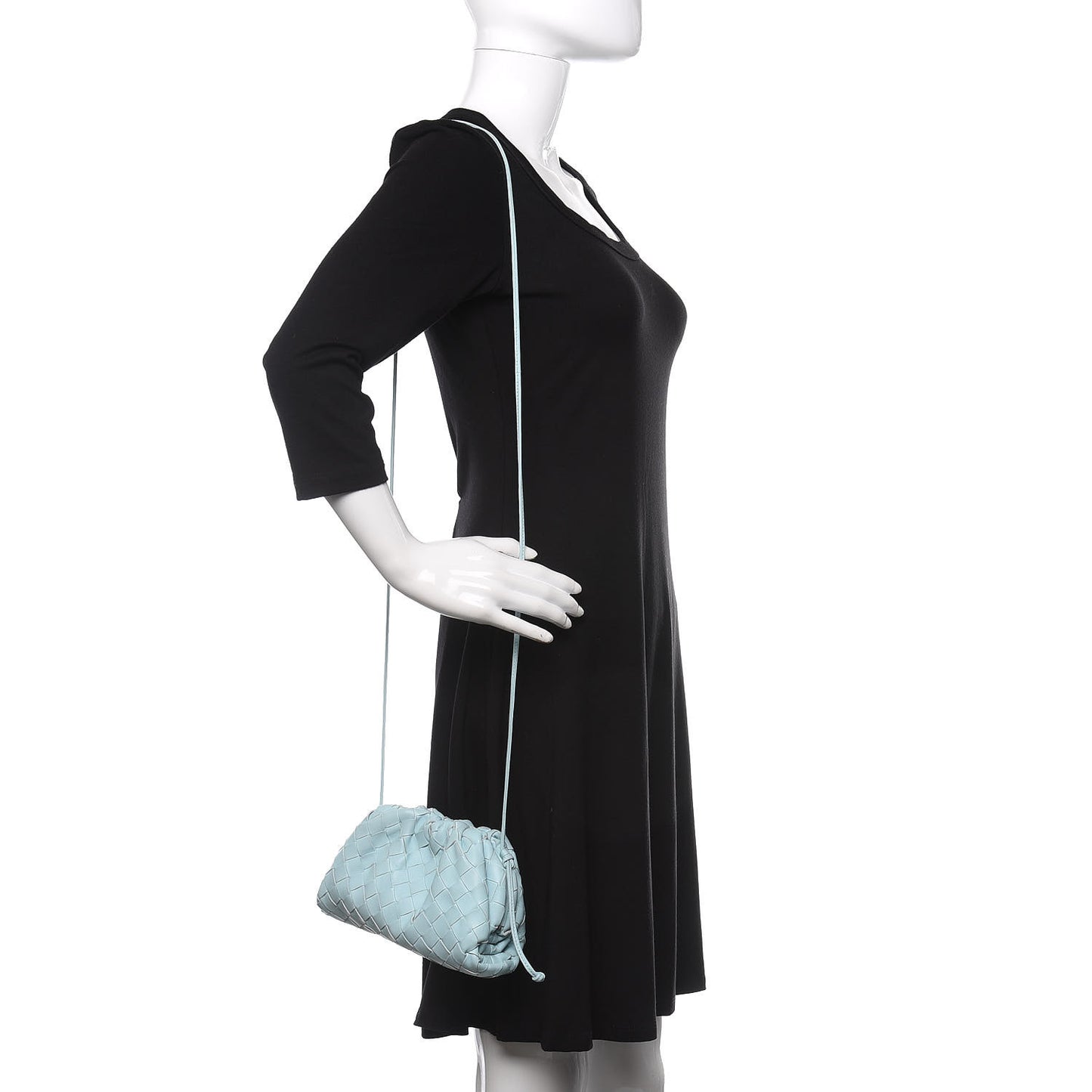 Nappa Intrecciato The Mini Pouch Topazio Silver