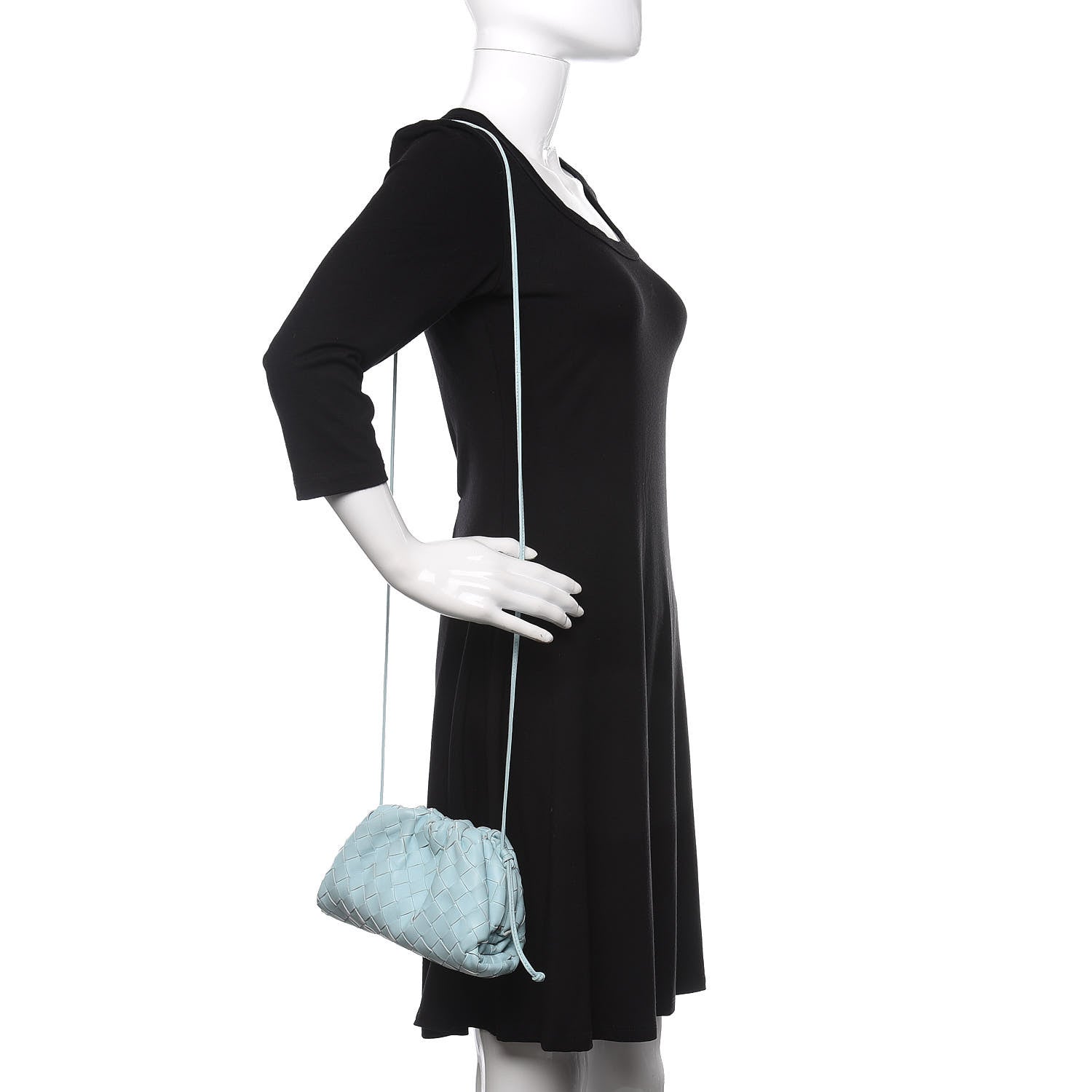 Bottega Veneta Nappa Intrecciato The Mini Pouch Topazio Silver 2 of 11