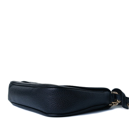 Gucci Pebbled Calfskin Medium Soho Flap Crossbody Black 5 of 7