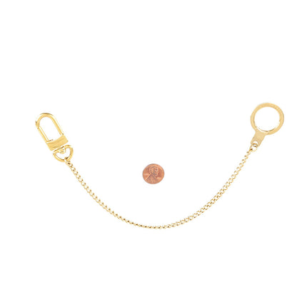 Louis Vuitton Metal Pochette Extender Key Ring Chain Gold 2 of 4