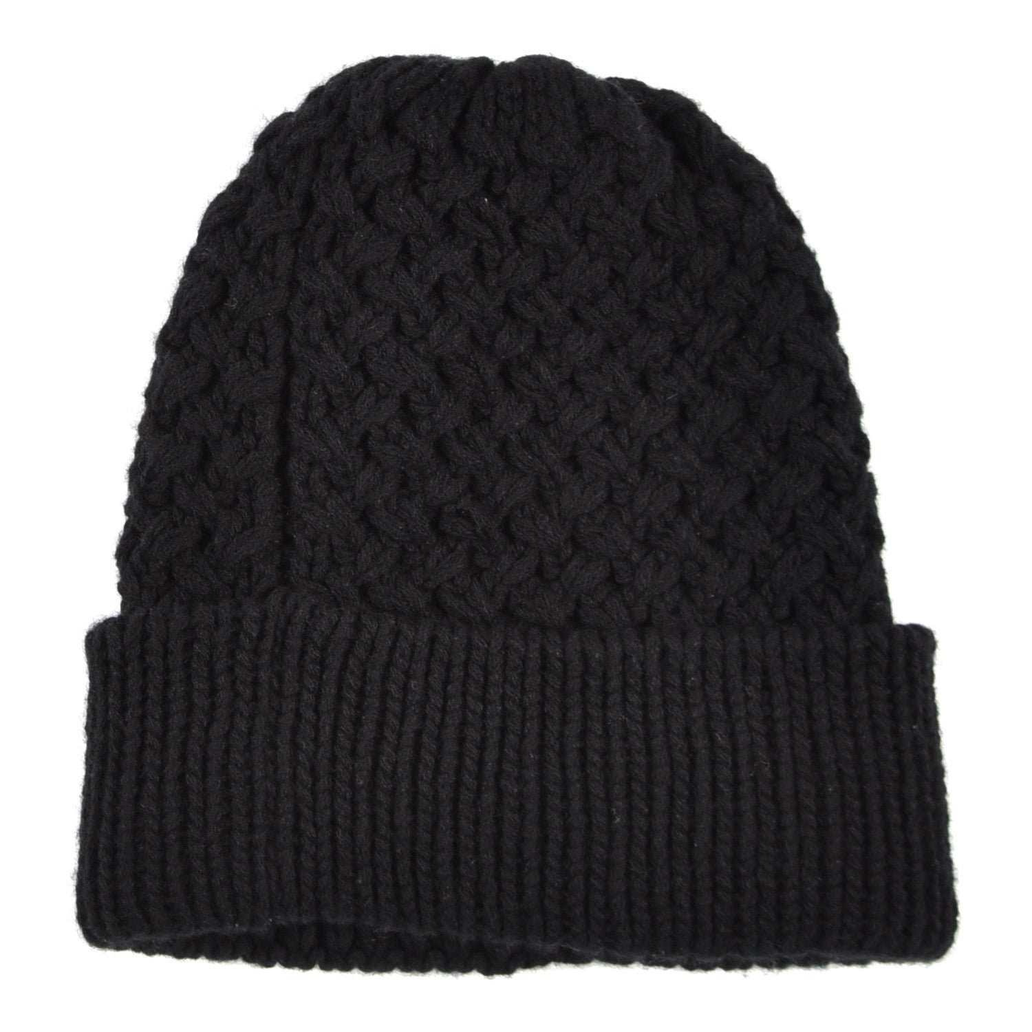 Chanel Wool Cashmere CC Beanie Hat Black White 2 of 4