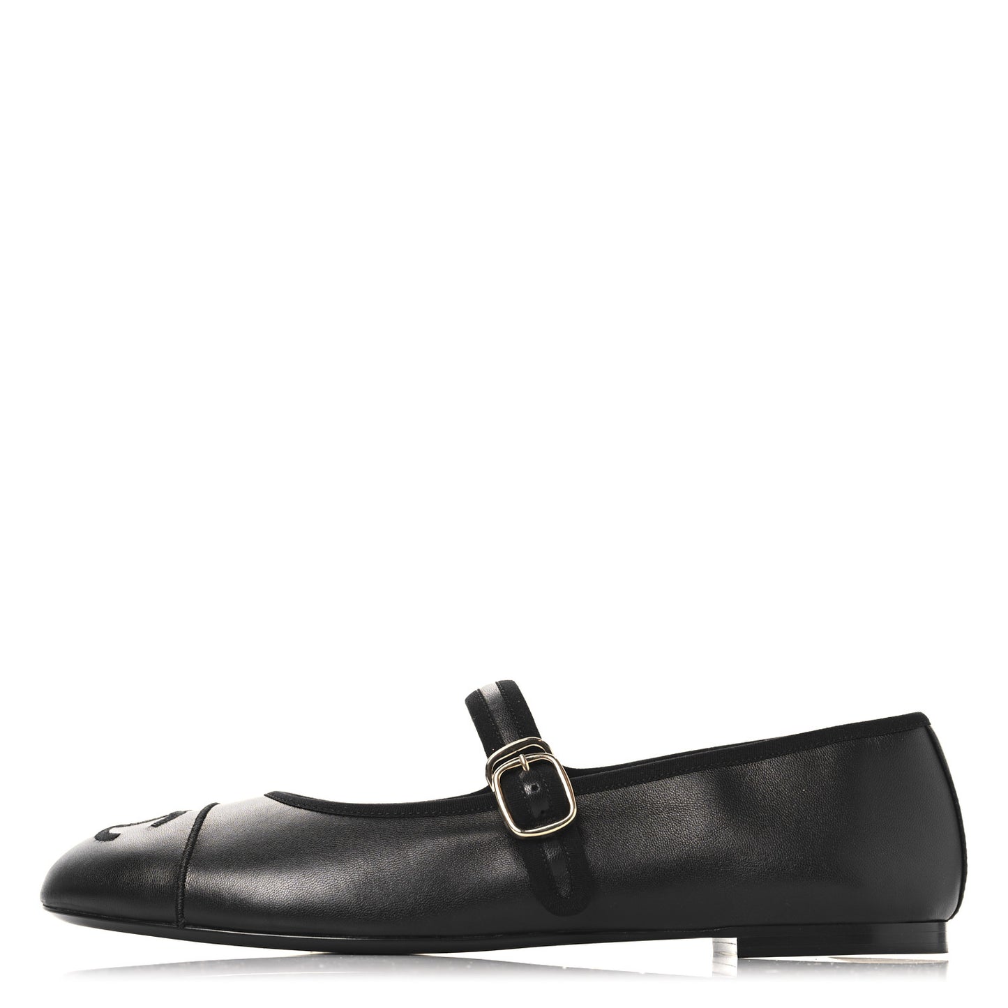 Lambskin Mary Jane Flats 40.5 Black