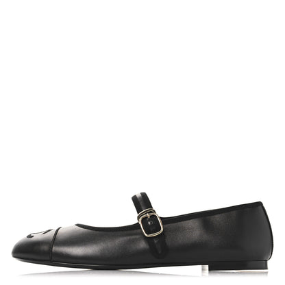 Chanel Lambskin Mary Jane Flats 40.5 Black 1 of 10