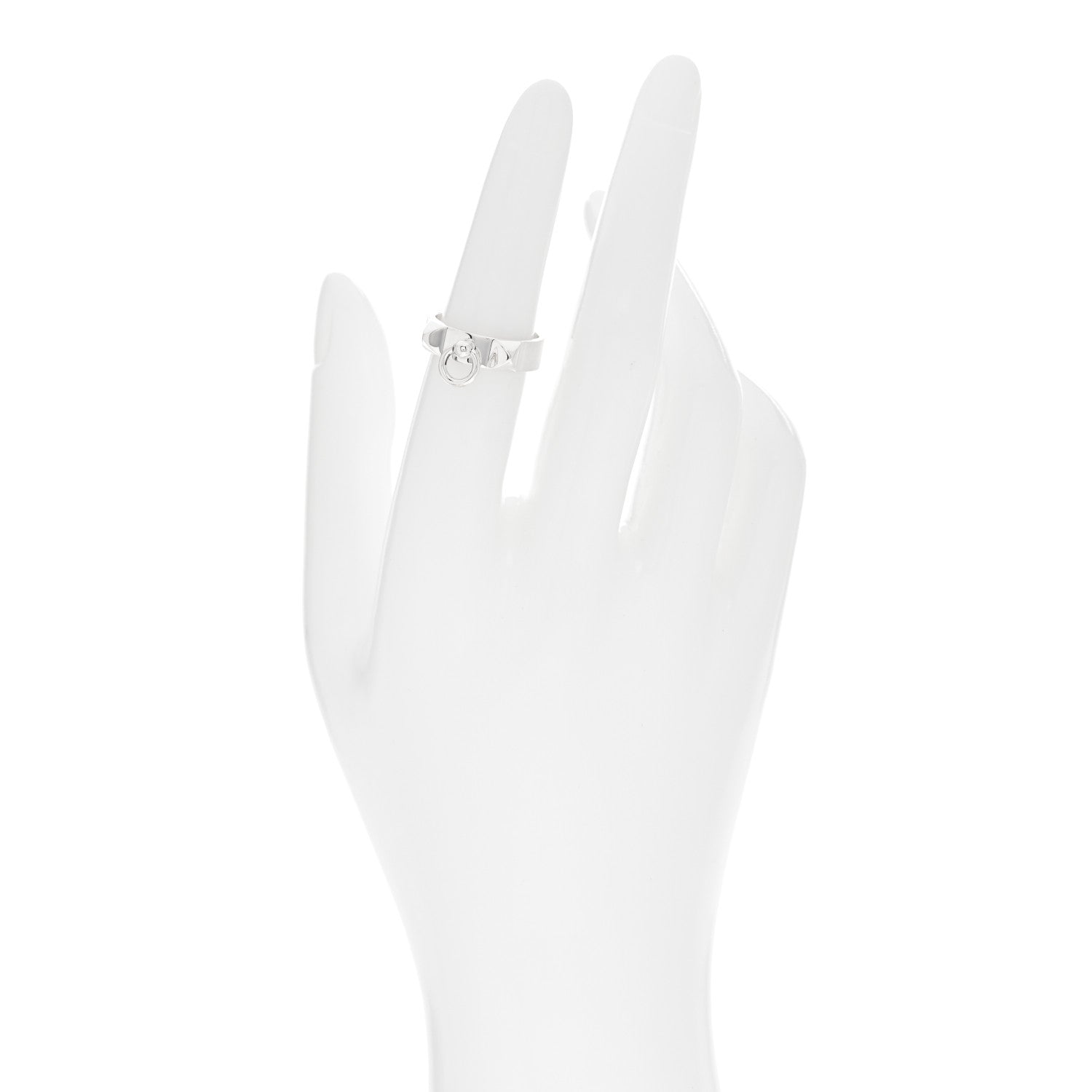 Hermes Sterling Silver PM Collier De Chien Ring 51 5.75 2 of 5