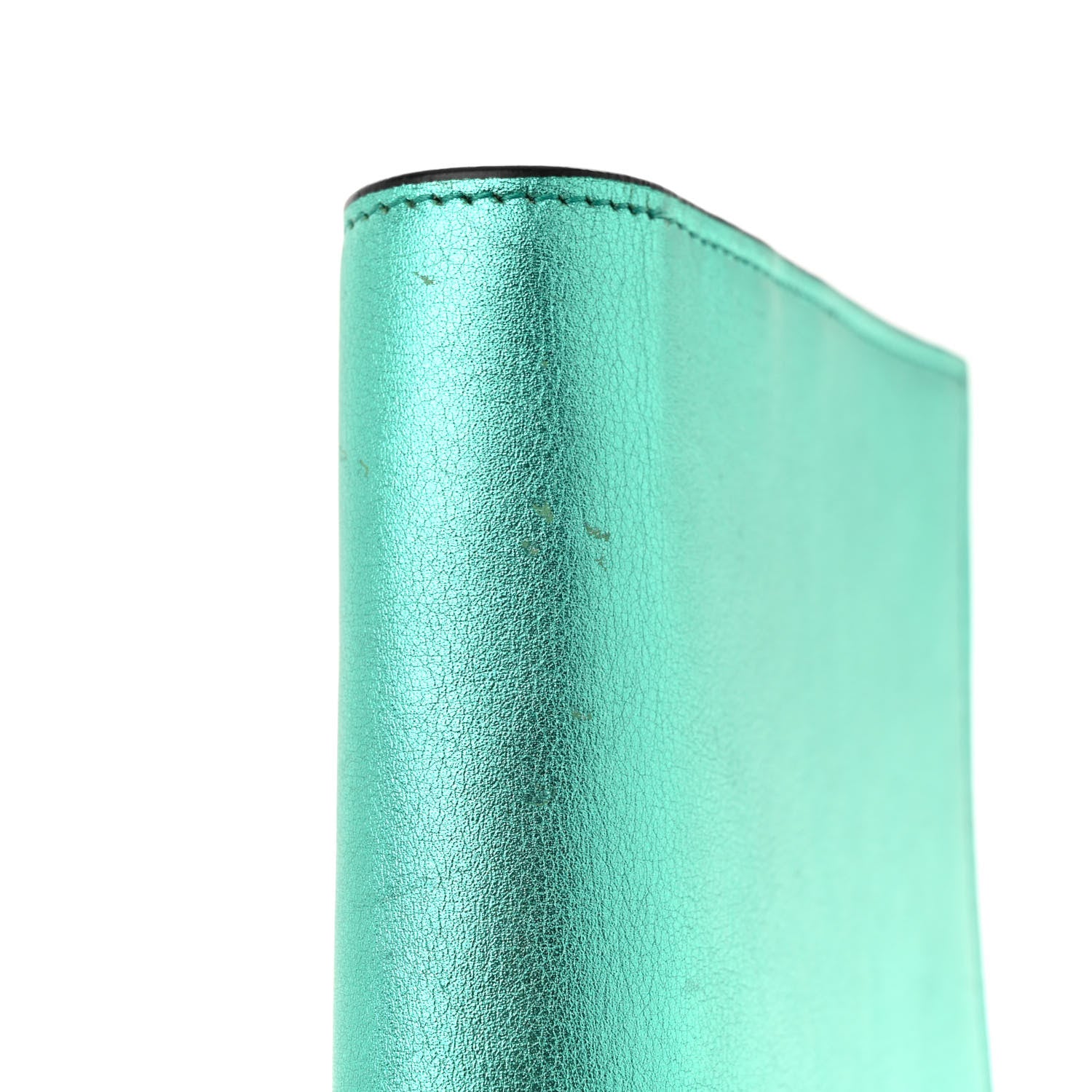 Saint Laurent Laminated Calfskin Classic Monogram Kate Tassel Chain Wallet Green 14 of 14