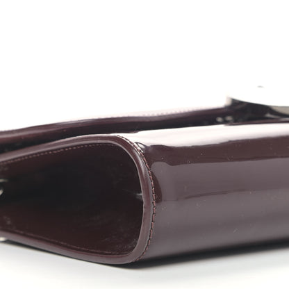Christian Louboutin Patent Riviera Clutch Lie De Vin 7 of 11
