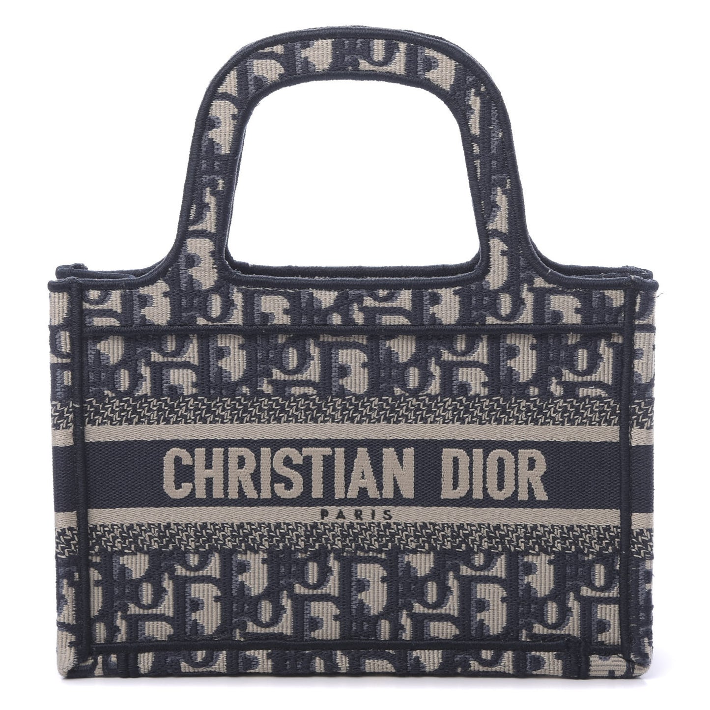 Oblique Mini Book Tote Blue Multicolor