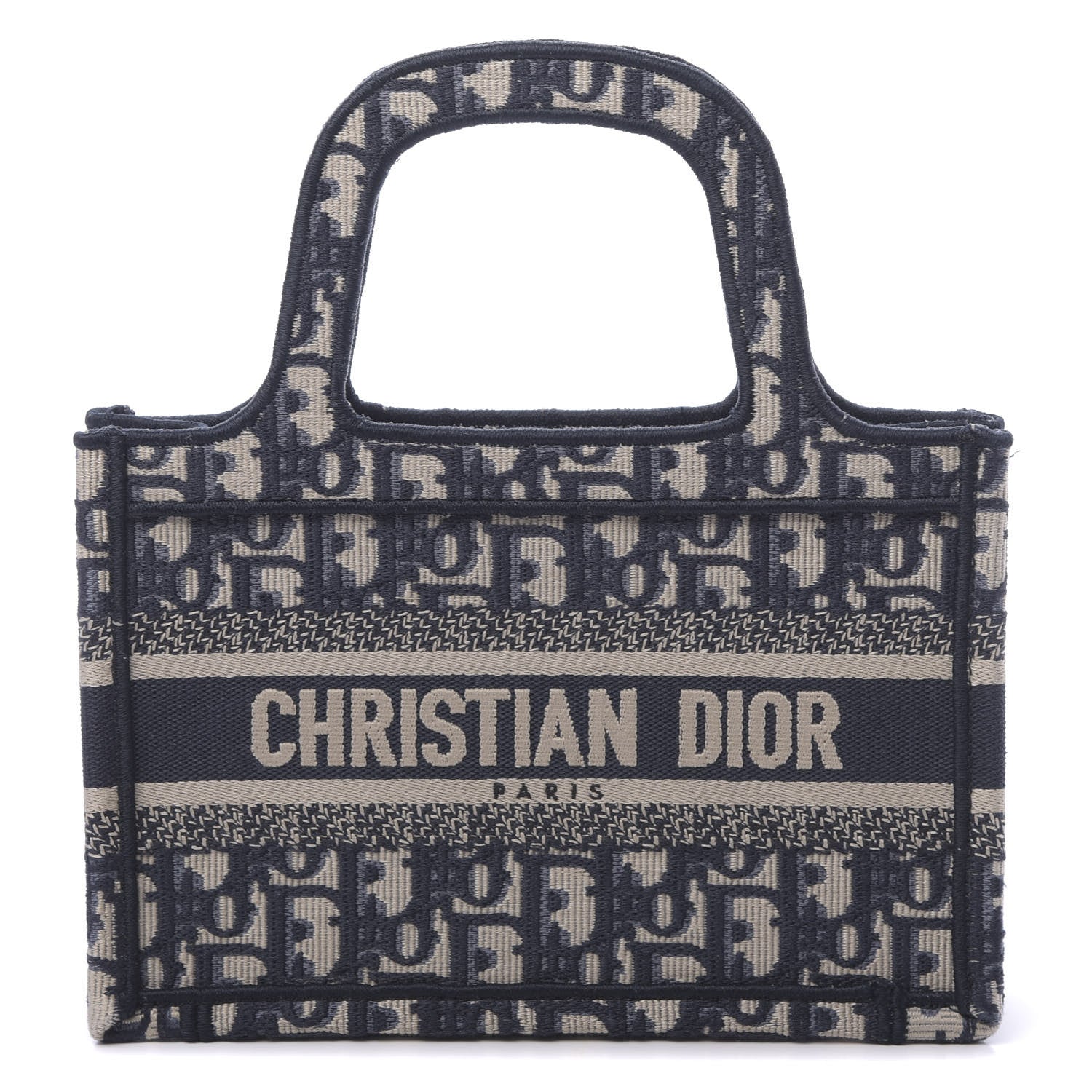 Christian Dior Oblique Mini Book Tote Blue Multicolor 1 of 11