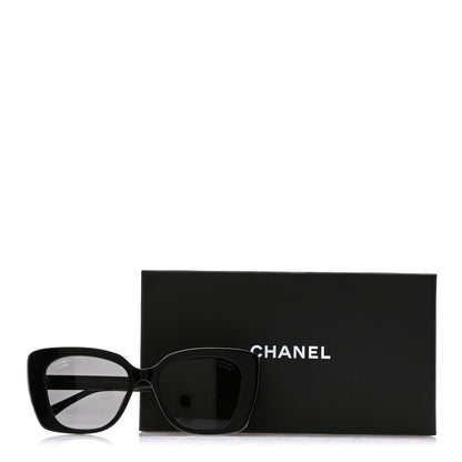 Chanel Acetate Strass Polarized Square Sunglasses 5422-B-A Black 7 of 7