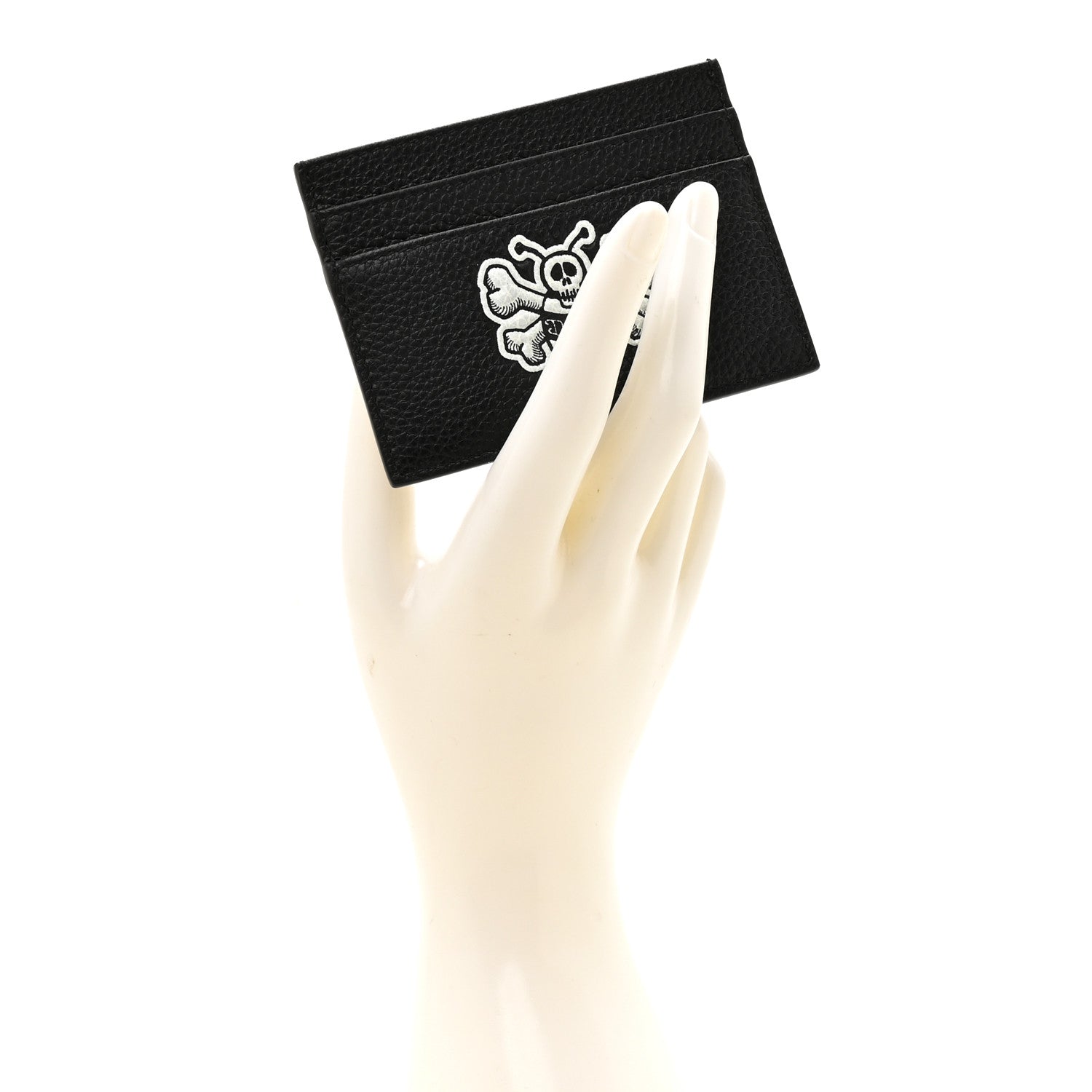 Christian Dior X SHAWN STUSSY Grained Calfskin Bee Card Holder Black 2 of 11