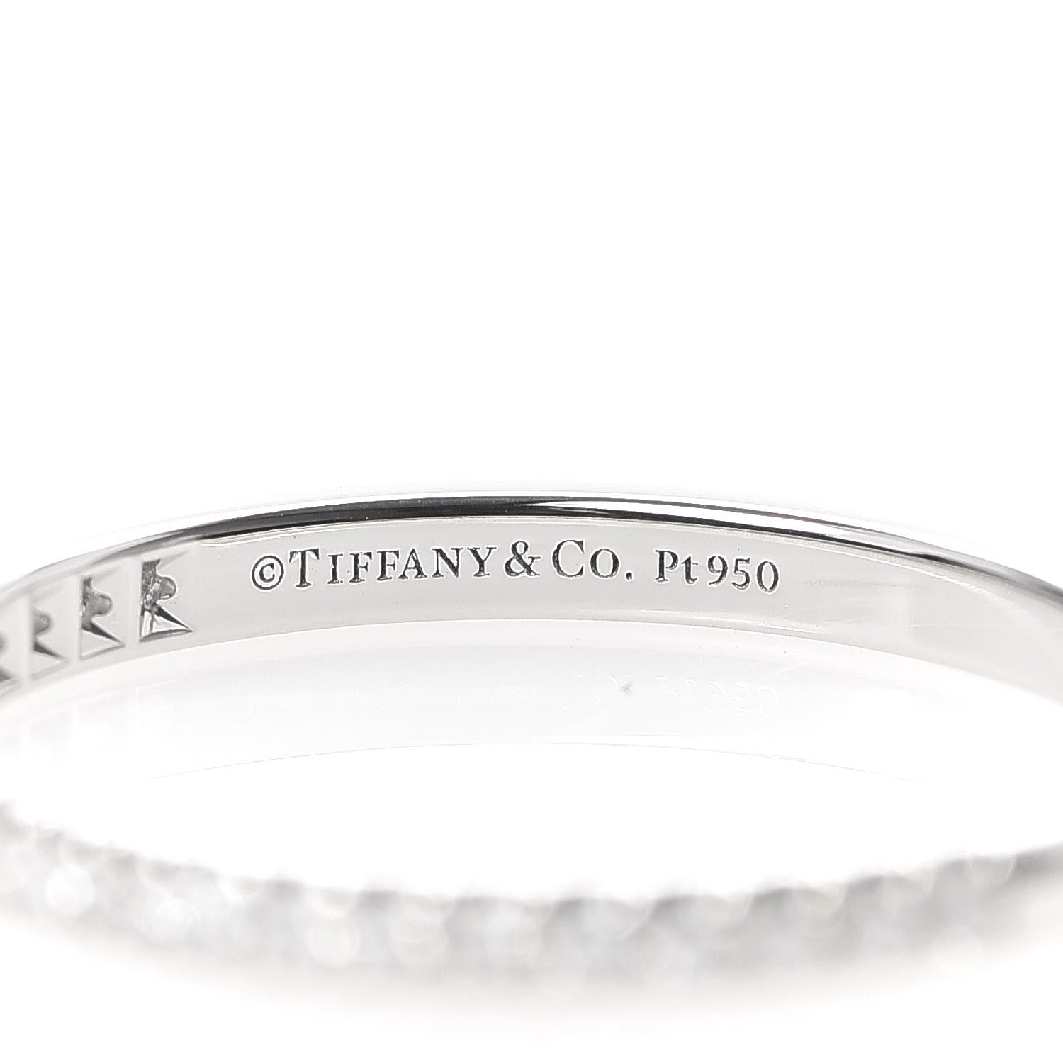 Tiffany Platinum Diamond .17ctw Half Circle Soleste Band Ring 57 8 5 of 5