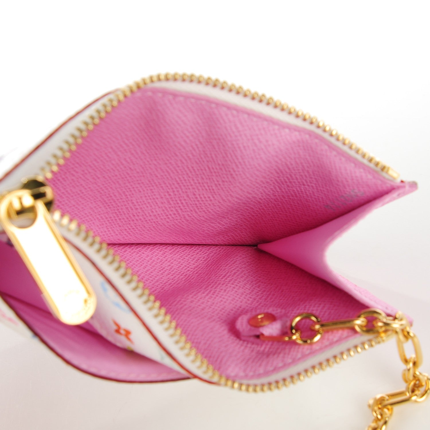 Louis Vuitton Monogram Multicolor Key Pouch White Litchi 7 of 7