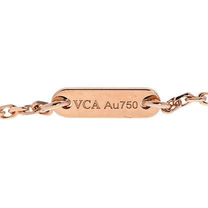 Van Cleef & Arpels 18K Rose Gold Carnelian Sweet Alhambra Heart Bracelet 3 of 4