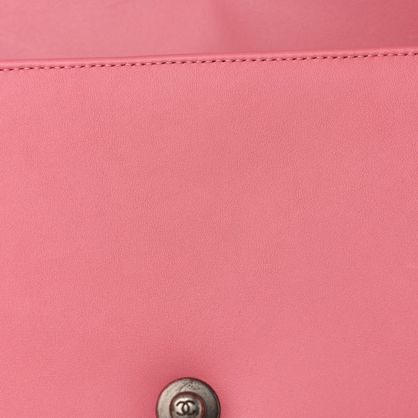 Calfskin Chevron Quilted Medium Boy Flap Pink