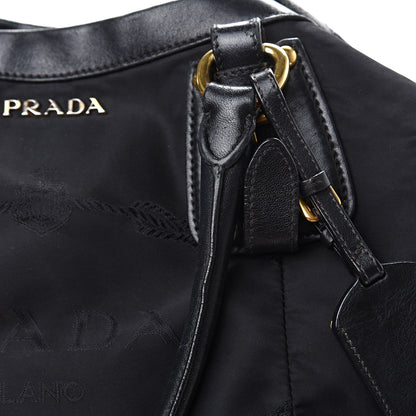 Prada Tessuto Nylon Jacquard Logo Tote Black 13 of 15